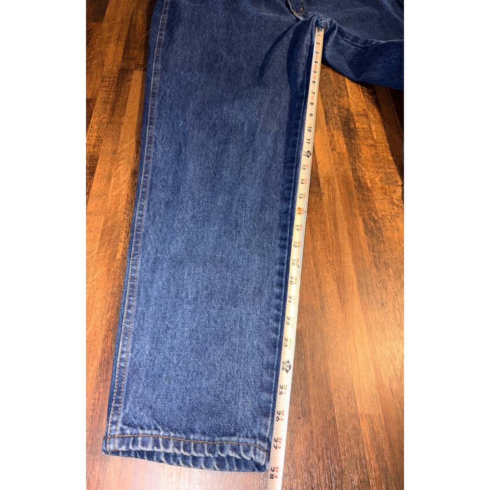 Vintage Chic High Waisted Mom Jeans Blue Denim Made in USA Size 18 Tapered Leg - Picture 4 of 9